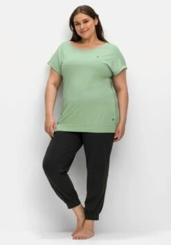 Sheego Relaxshirt Mit Bruststickerei Und Saumbündchen -Sheego Verkaufe 14697200133 04M3O 02 SH