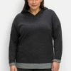 Sheego Relax-Sweatshirt Mit Kapuze, In Double-Face-Optik