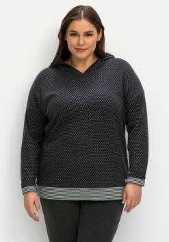 Sheego Relax-Sweatshirt Mit Kapuze, In Double-Face-Optik