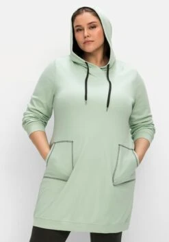 Sheego Kapuzensweatkleid Mit Kontrastdetails, Aus Interlock -Sheego Verkaufe 14697500133 04LVW 02 SH