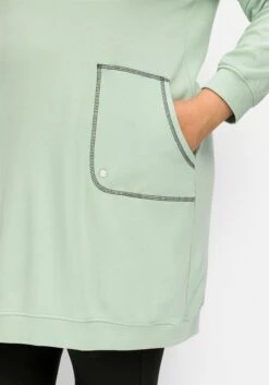 Sheego Kapuzensweatkleid Mit Kontrastdetails, Aus Interlock -Sheego Verkaufe 14697500133 04LVX 02 SH