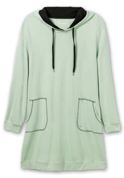 Sheego Kapuzensweatkleid Mit Kontrastdetails, Aus Interlock -Sheego Verkaufe 14697500133 04LVZ 00 SH