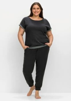 Sheego Relax-Shirt Im Mustermix, Mit Saumbündchen -Sheego Verkaufe 14697702139 04M64 02 SH