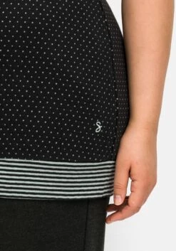 Sheego Relax-Shirt Im Mustermix, Mit Saumbündchen -Sheego Verkaufe 14697702139 04M65 02 SH