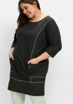 Sheego Relax-Shirtkleid Mit Kontrastnähten Und Saumbund -Sheego Verkaufe 14697800781 04M29 02 SH