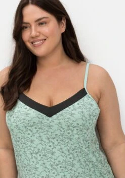 Sheego Nachthemd Mit Blümchenprint Und V-Ausschnitt -Sheego Verkaufe 14698700462 04M9N 02 SH