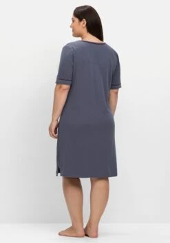 Sheego Nachthemd Mit Wordingprint Und V-Ausschnitt -Sheego Verkaufe 14698800047 04M8Q 02 SH