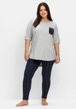 Sheego Pyjama-Set Aus Shirt Und Leggings