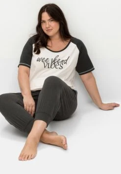 Sheego Schlafhose In 3/4-Länge, Mit Ringelbund -Sheego Verkaufe 14702600781 04MEF 02 SH