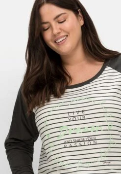 Sheego Pyjama-Set Aus Langarmshirt Und Hose -Sheego Verkaufe 14702800781 04M9E 02 SH