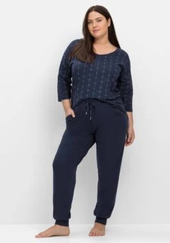 Sheego Pyjama-Set Aus 3/4-Arm-Shirt Und Hose