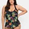 Tankini-Top MitBlumenprint Und Neckholderträgern