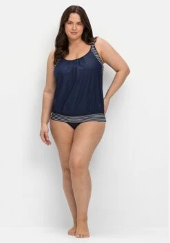 Sheego Tankini-Top In Oversized-Form Mit Streifendetails -Sheego Verkaufe 14745701739 04MJE 02 SH