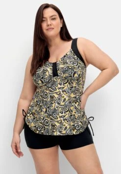Sheego Tankini-Oberteil Im Paisleymuster, Mit Raffung Seitlich -Sheego Verkaufe 14745800289 04MFO 02 SH