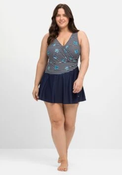 Sheego Badekleid In Wickeloptik, Mit Streifenmuster -Sheego Verkaufe 14751501739 04MSR 02 SH