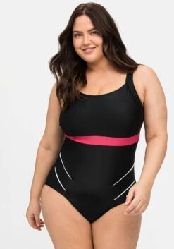 Sheego Badeanzug Mit Kontrastdetails Und Shaping-Effekt