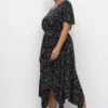 Sheego Maxikleid Mit Alloverprint Und Zipfelsaum