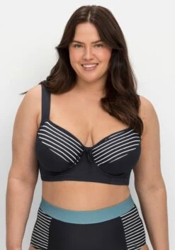 Sheego Bikini-Oberteil Mit Bügeln, Im Streifen-Design