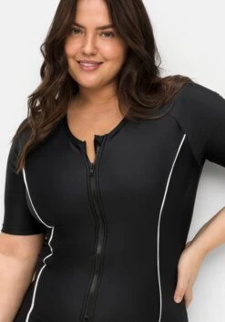 Sheego Schwimmanzug Mit Kurzem Ärmel Und Kurzem Bein -Sheego Verkaufe 14778200289 04MVX 02 SH