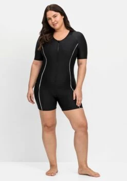 Sheego Schwimmanzug Mit Kurzem Ärmel Und Kurzem Bein -Sheego Verkaufe 14778200289 04MW0 02 SH