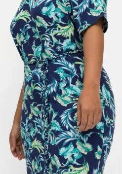 Sheego Strandkleid Mit Blätterprint Und Carmenausschnitt -Sheego Verkaufe 14785800452 04N8L 02 SH