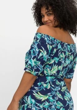 Sheego Strandkleid Mit Blätterprint Und Carmenausschnitt -Sheego Verkaufe 14785800452 04N8N 02 SH