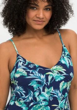 Sheego Strandkleid In Maxilänge, Mit Blätterprint -Sheego Verkaufe 14786200452 04NEJ 02 SH