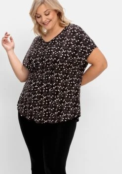 Sheego Strandshirt Mit Alloverprint Und V-Ausschnitt -Sheego Verkaufe 14786402172 04NN8 02 SH