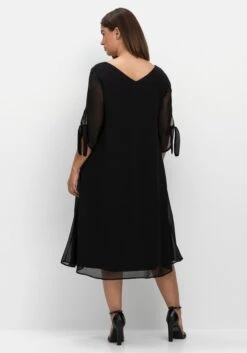 Sheego Chiffonkleid Mit 3/4-Ärmeln, In Midilänge -Sheego Verkaufe 14786800289 04N9C 01 SH