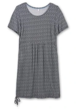 Sheego Jerseykleid Mit Minimalprint Und Saum-Tunnelzug -Sheego Verkaufe 14787202119 04NK2 00 SH