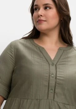 Sheego Kleid In Stufenoptik Mit Lochmusterdetails -Sheego Verkaufe 14787800131 04N9O 02 SH