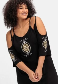 Sheego Set Aus Strandshirt Mit Cut-outs Und Caprileggings -Sheego Verkaufe 14788000373 04NDT 02 SH