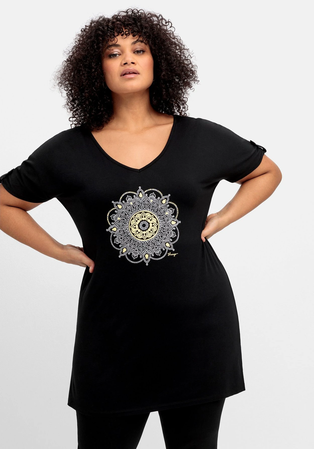 Sheego Strand-Longshirt Mit Frontdruck, In Oversized-Form 6 Sheego Strand-Longshirt Mit Frontdruck, In Oversized-Form – Bild 6