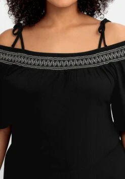 Sheego Strandkleid Mit Carmenausschnitt Und Volants -Sheego Verkaufe 14788500289 04N7E 02 SH