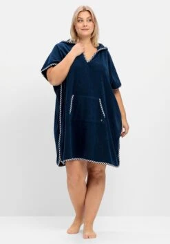Sheego Bade-Poncho Mit Kapuze, Aus Frottee