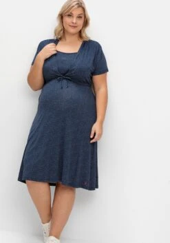 Sheego Stillkleid Aus Jersey, Mit Unterbrust-Tunnelzug