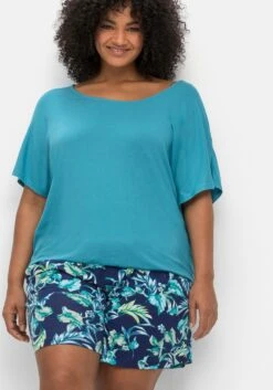 Sheego Strandshorts Mit Blätterprint, In Kniefreier Länge -Sheego Verkaufe 14801100452 04N34 02 SH