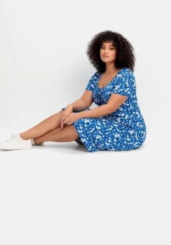 Jerseykleid Mit Blumendruck Und Herzausschnitt -Sheego Verkaufe 14821301463 04PLJ 02 SH