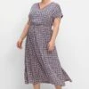 Sheego Maxikleid Mit Alloverprint Und V-Ausschnitt