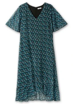 Sheego Chiffonkleid Mit Blumendruck Und Volant Am Saum -Sheego Verkaufe 14824501491 04PSU 00 SH