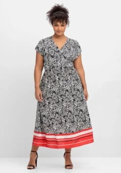 Sheego Kleid In Wickeloptik, Mit Alloverdruck -Sheego Verkaufe 14824701491 04POB 02 SH