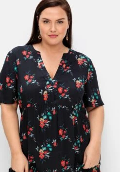 Sheego Maxikleid Mit Blumendruck Und V-Ausschnitt -Sheego Verkaufe 14824901491 04PYC 02 SH