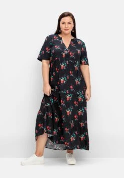 Sheego Maxikleid Mit Blumendruck Und V-Ausschnitt -Sheego Verkaufe 14824901491 04PYD 02 SH