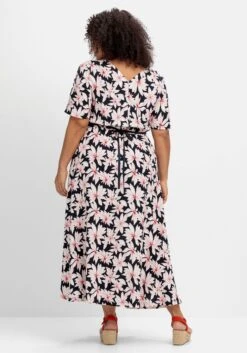 Sheego Maxikleid Mit Blumenprint Und Taillen-Bindeband -Sheego Verkaufe 14825002119 04POT 02 SH