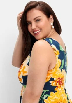 Ärmelloses Jerseykleid Mit Blumendruck -Sheego Verkaufe 14833901406 04PXD 02 SH