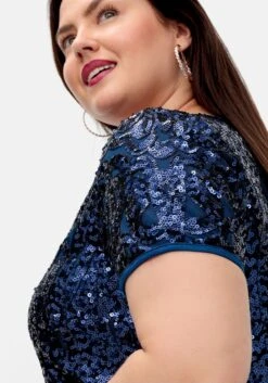 Sheego Abendkleid Mit Paillettenoberteil Und Lagen-Rock -Sheego Verkaufe 14840400025 04OKF 02 SH