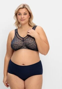 Susa Entlastungs-BH Ohne Bügel, Aus Gepunktetem Mesh -Sheego Verkaufe 14868800030 04ORE 02 SH