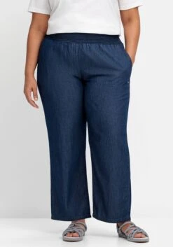 Sheego Weite Jeans Mit Smokbund, In Knöchellänge -Sheego Verkaufe 14875600330 04PS9 02 SH