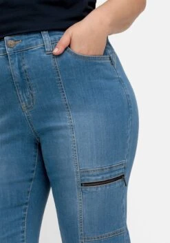 Sheego Schmale Caprijeans Im Cargo-Stil -Sheego Verkaufe 14880100771 04PSQ 02 SH
