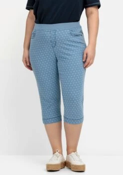 Sheego Gepunktete Caprijeans Mit Gummibund -Sheego Verkaufe 14880200328 04PNZ 02 SH
